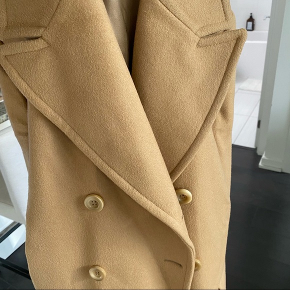 NWOT MaxMara Max&Co. Wool and Cashmere Double Breasted Coat in Camel - Picture 2 of 14